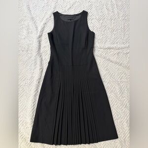 Theory Black Pleated Midi Dress